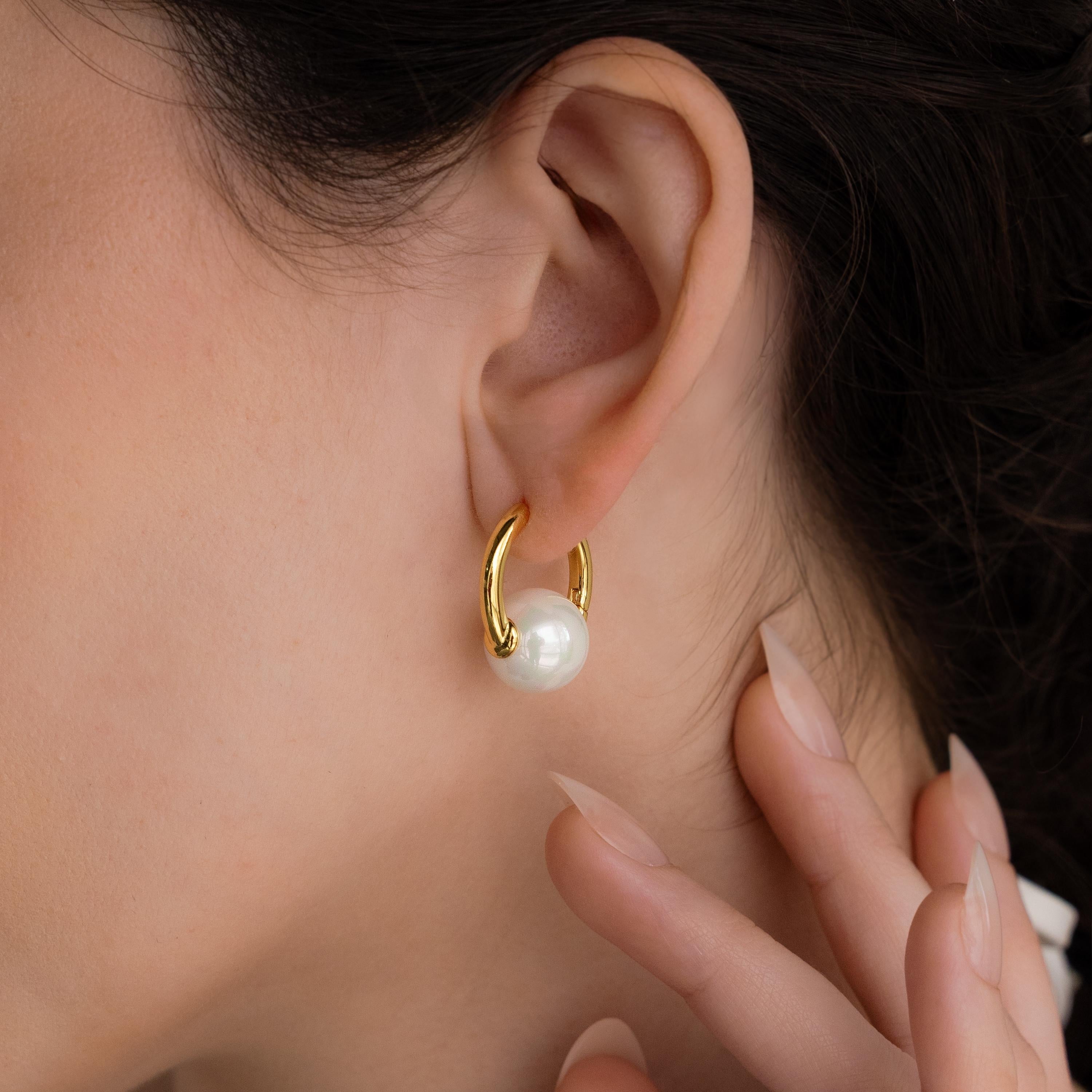 Whisper Pearl Hoops