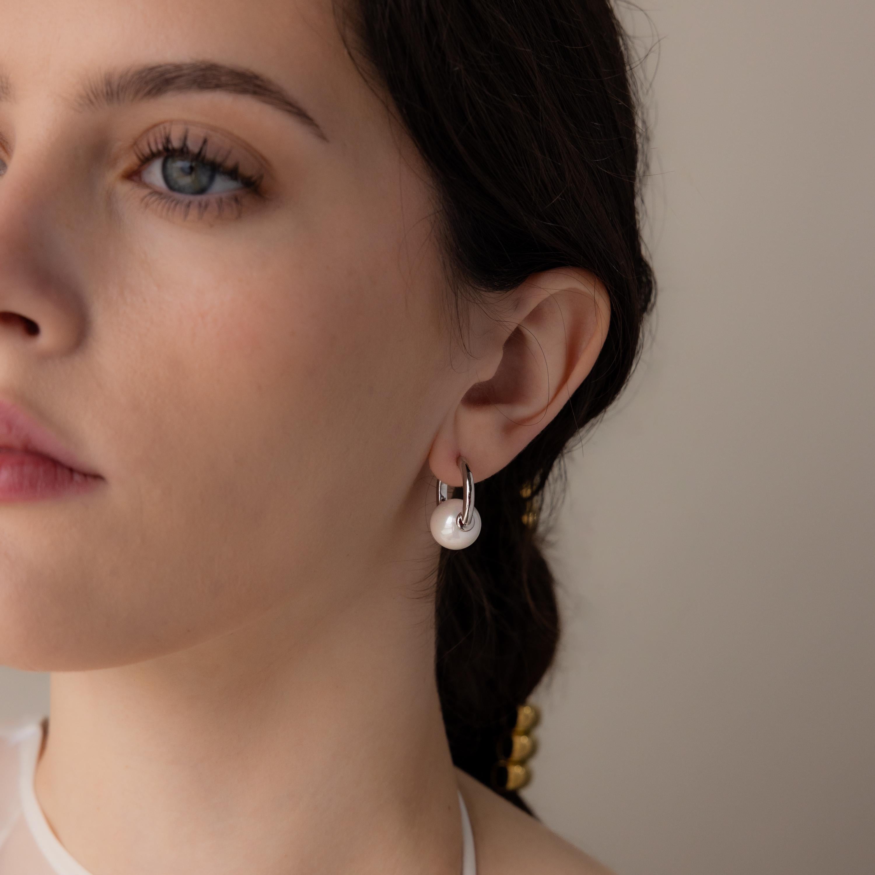 Whisper Pearl Hoops