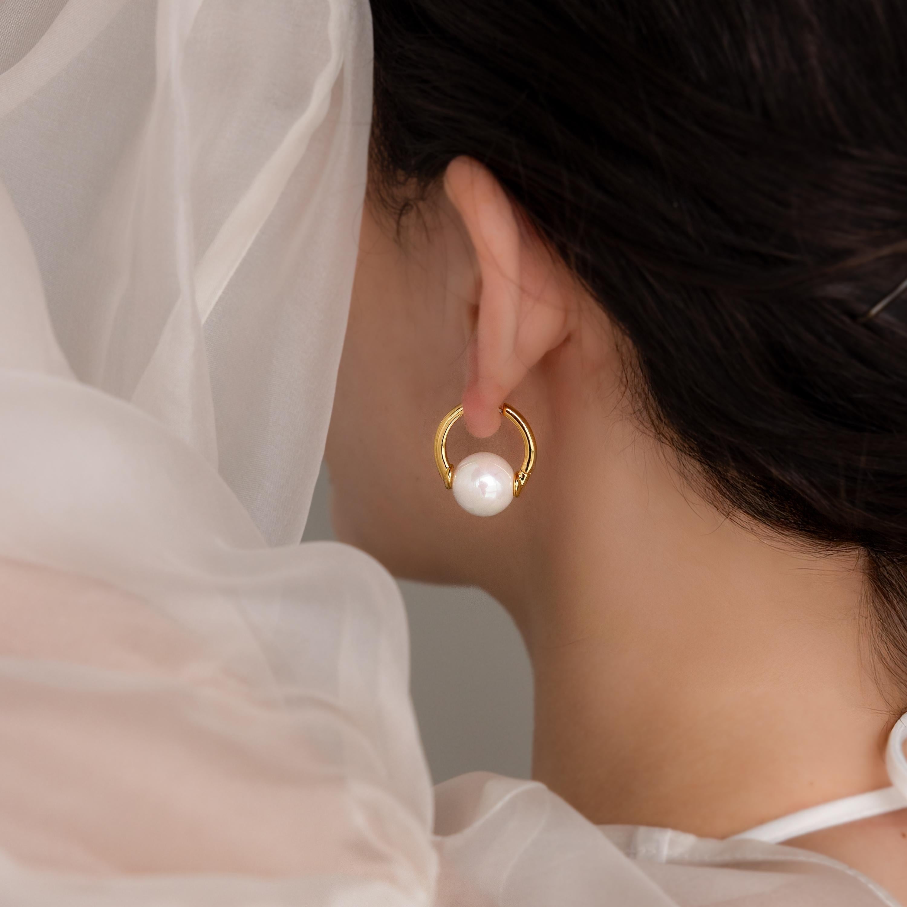Whisper Pearl Hoops